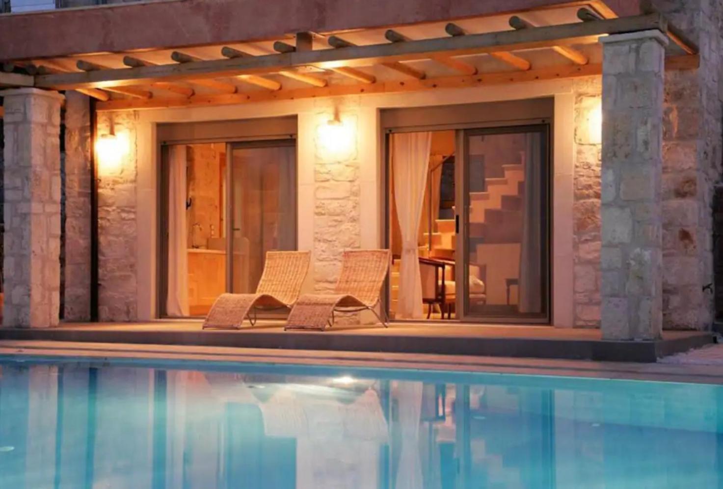 Thomais Resort: 2 Stone Villas With A Private Swimming Pool 阿齐亚·佩拉加 外观 照片